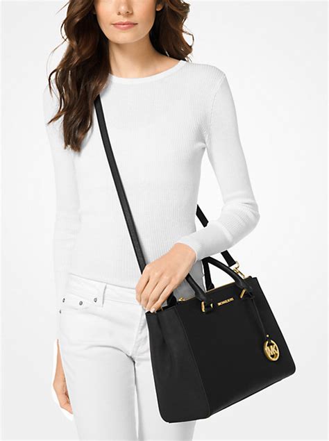 michael kors kellen saffiano leather satchel|michael kors edith large satchel.